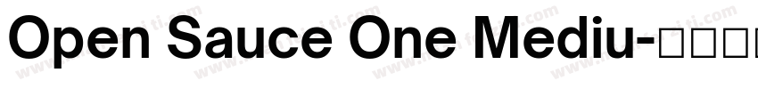 Open Sauce One Mediu字体转换